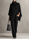Women's Seraphine= - Elegant Draped Two-Piece Set for Effortless Style