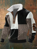 Men's Leonard Zip-Up Sweater with a Luxurious Fur-Trimmed High Collar