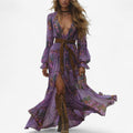 Women's Flowing Floral Maxi Dress - Effortless, Elegant, Garden-Ready