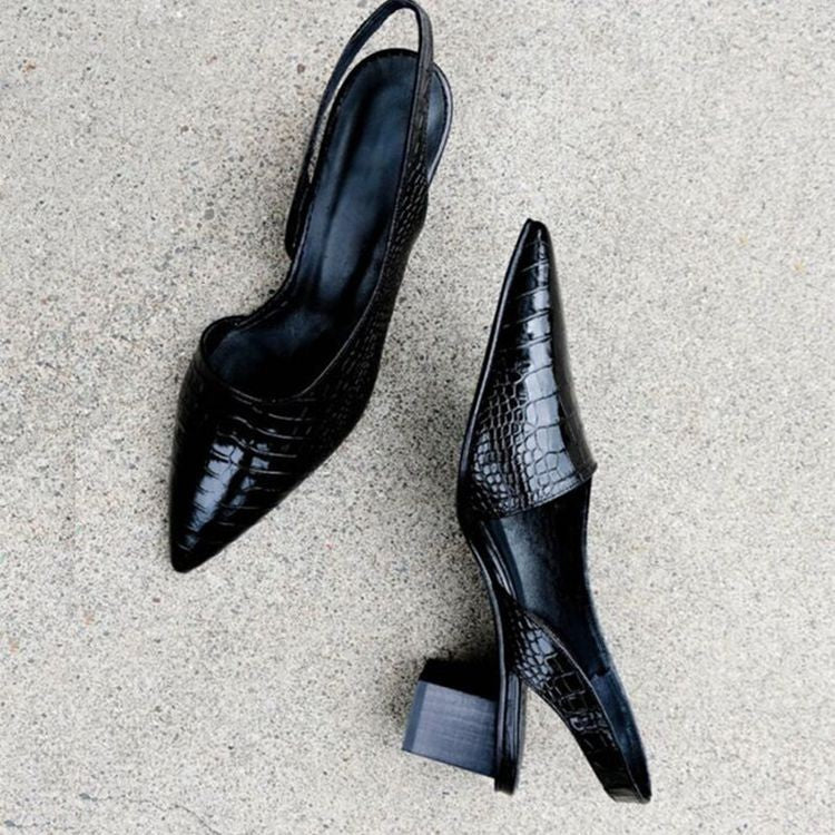: Liza - Elegant slip-on Heels in van Paper Favor