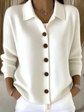 Mila - Elegant knitted blouse with buttons