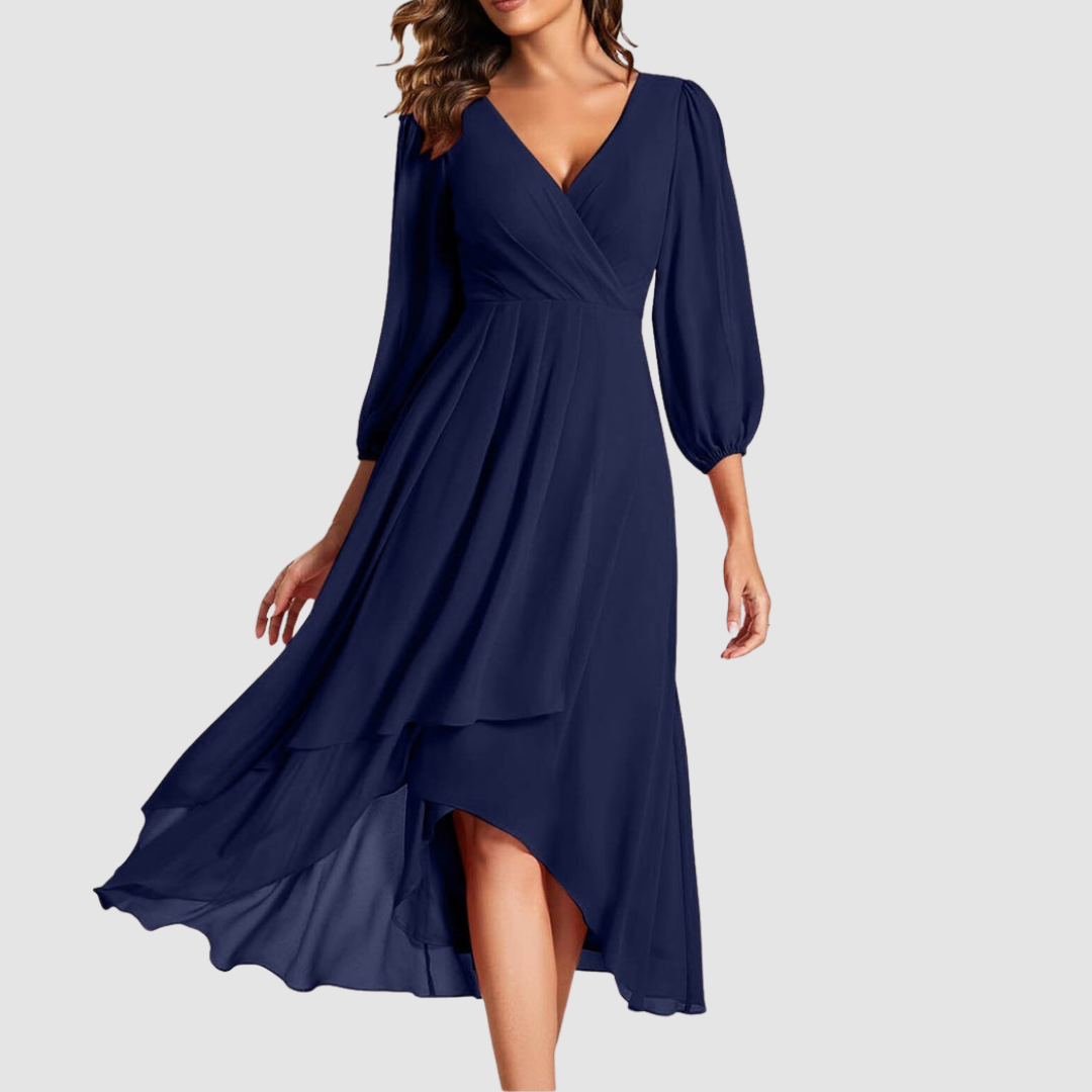Women's Elegant V-Neck Maxi Dress