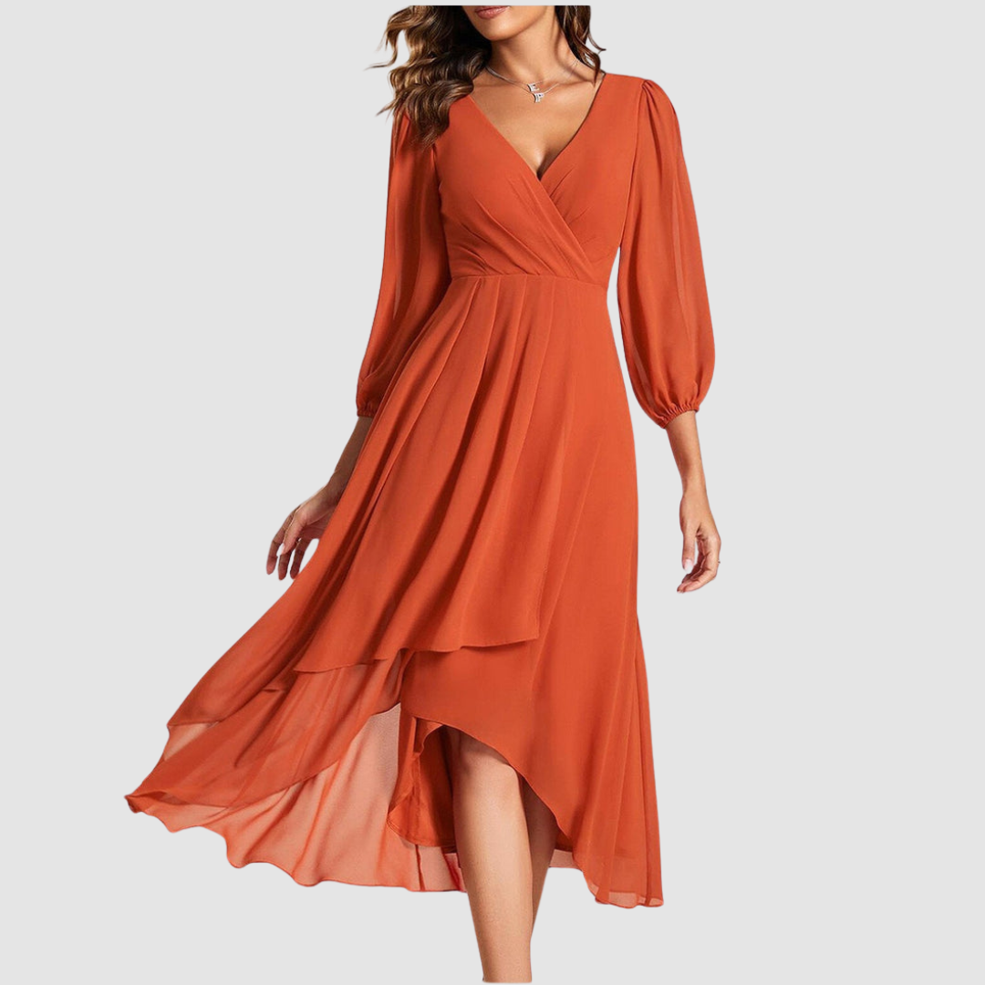 Women's Elegant V-Neck Maxi Dress