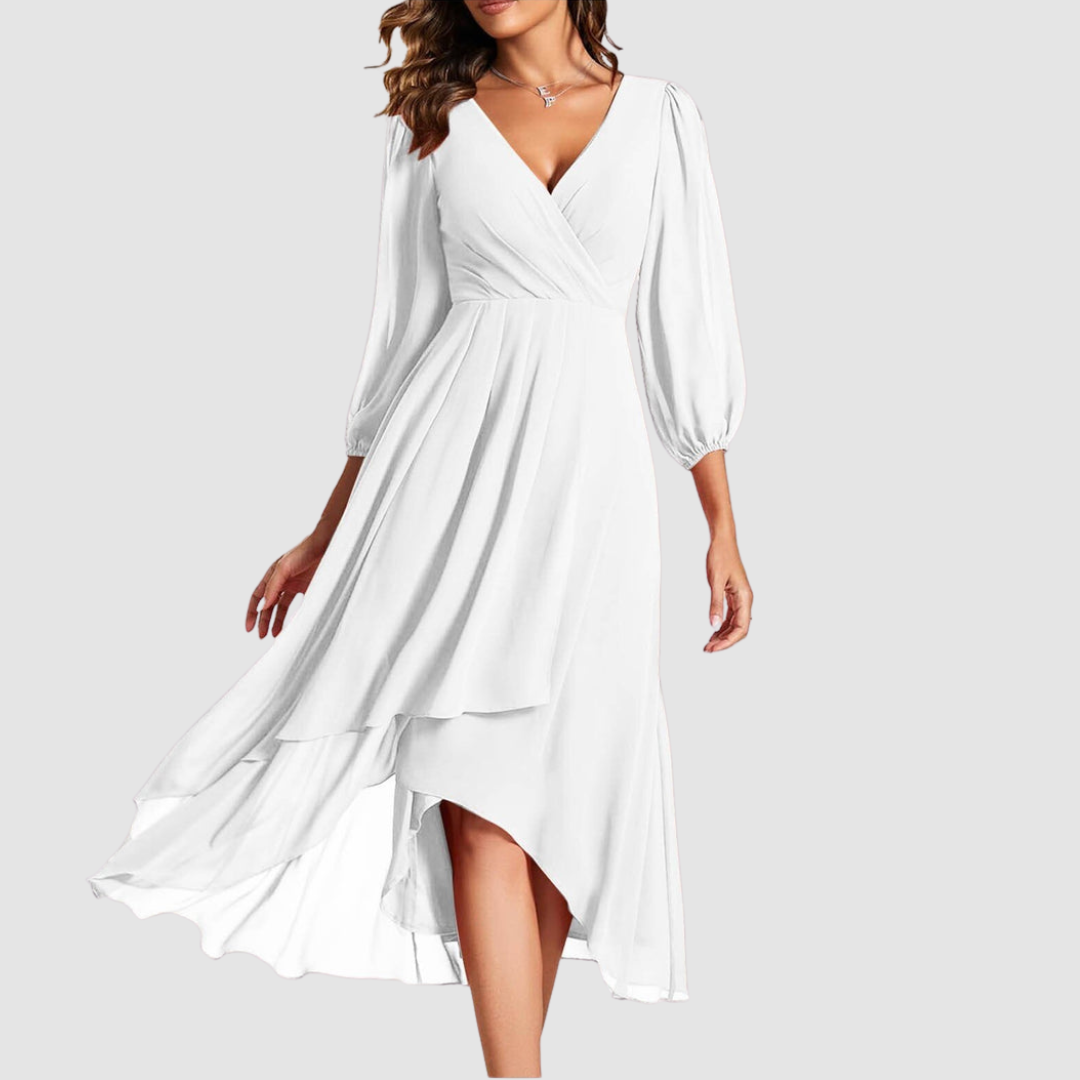 Women's Elegant V-Neck Maxi Dress