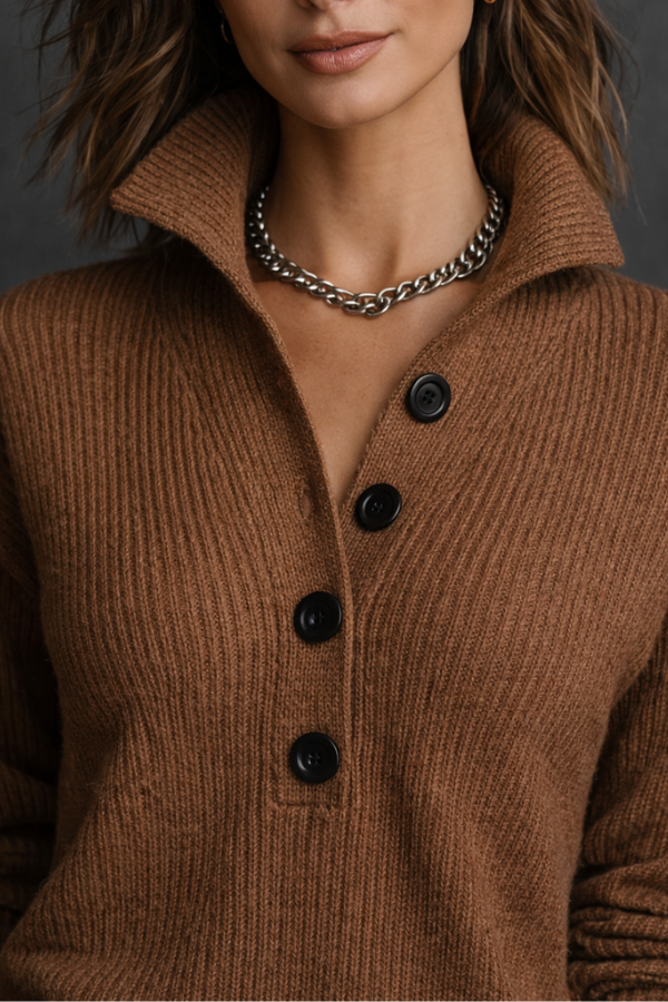 Dresses : Sienna | Mid-Length Sweater Dress in van Paper Favor