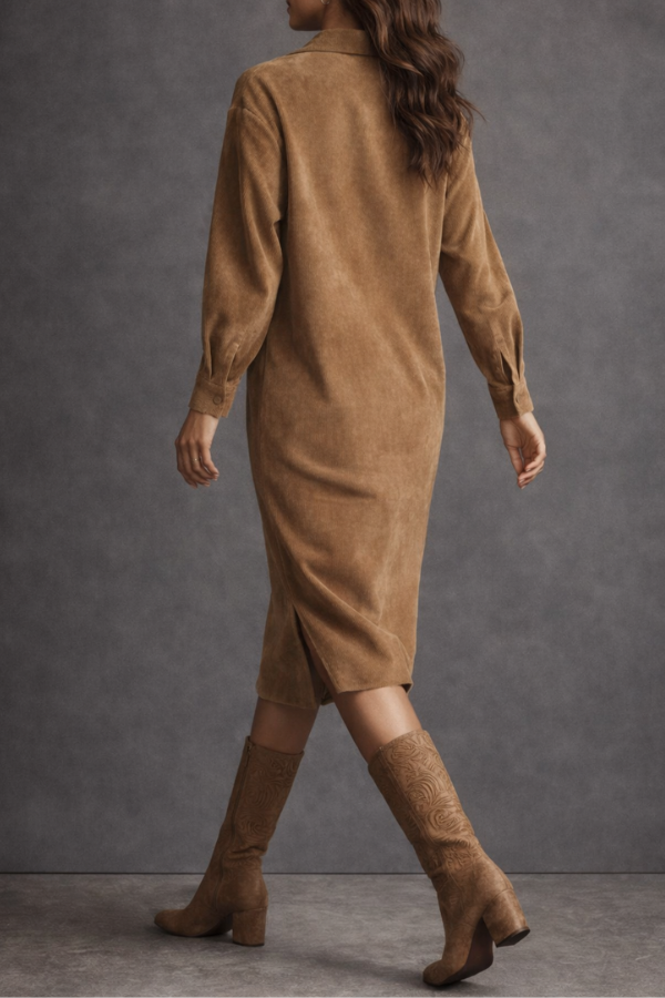 Dresses : Sophie | Long-sleeve Shirt Dres in van Paper Favor