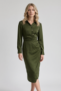 Narelle | Elegant tailored wrap dress with a flattering fit