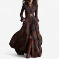 Women's Timeless Checkered Maxi Dress — Sophisticated Everyday Style