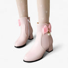 Ankle Boots with Bow and Heel for Large Sizes