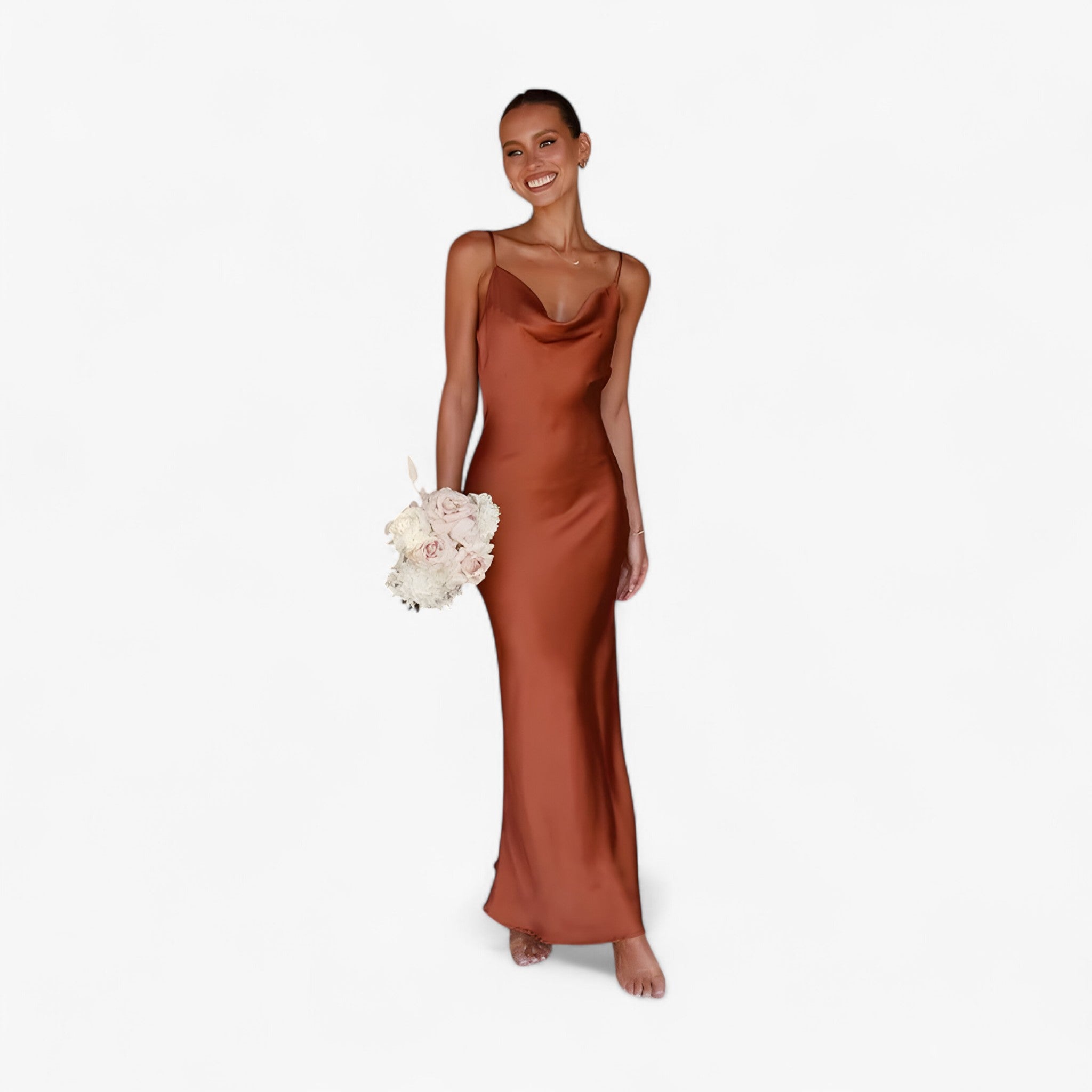Women's Elegant Long Silk Dress