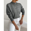Hailey Colorful Women's Knit Sweater with Stand Collar