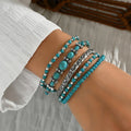 Bohemian Turquoise Beaded Bracelet Set – Handcrafted Boho Jewelry for Everyday Style