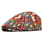 : Jorinell - Soft-Touch Vintage Flat Cap in Red van Cow Clothing