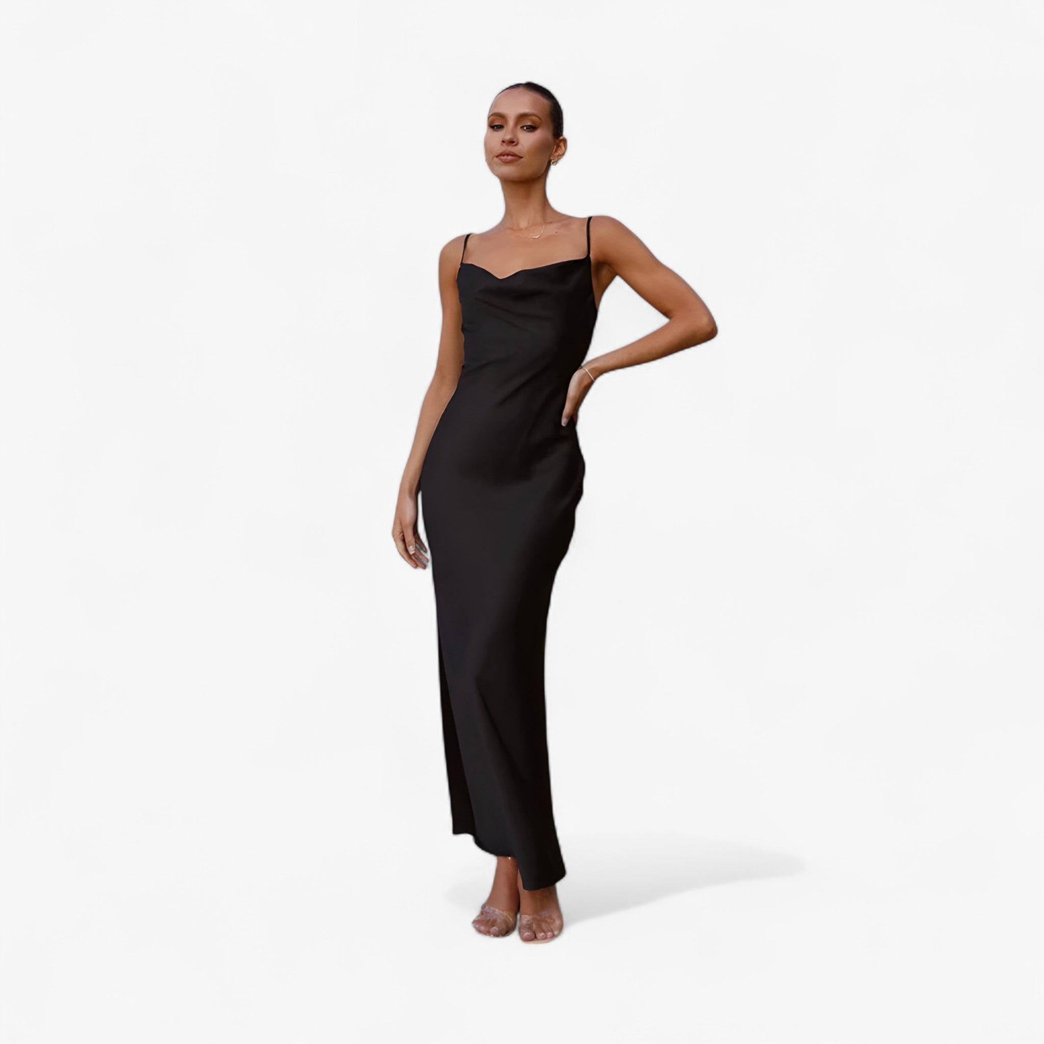 Women's Elegant Long Silk Dress