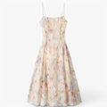 Women's Elegant pleated floral-print summer dress