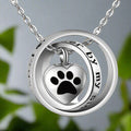 Forever in My Heart - Stainless Steel Urn Paw Necklace