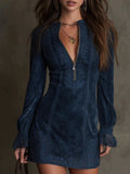 Women's Eva's Luxe Suede Lace Dress