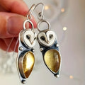 Boho Owl Drop Earrings - Nickel-Free & Hypoallergenic for Sensitive Ears