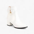 Women's Ankle Boots with Bow and Heel for Large Sizes