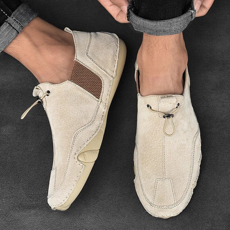 Lorenzo Genuine Leather Slip-Ons - Effortless Style and Superior Comfort