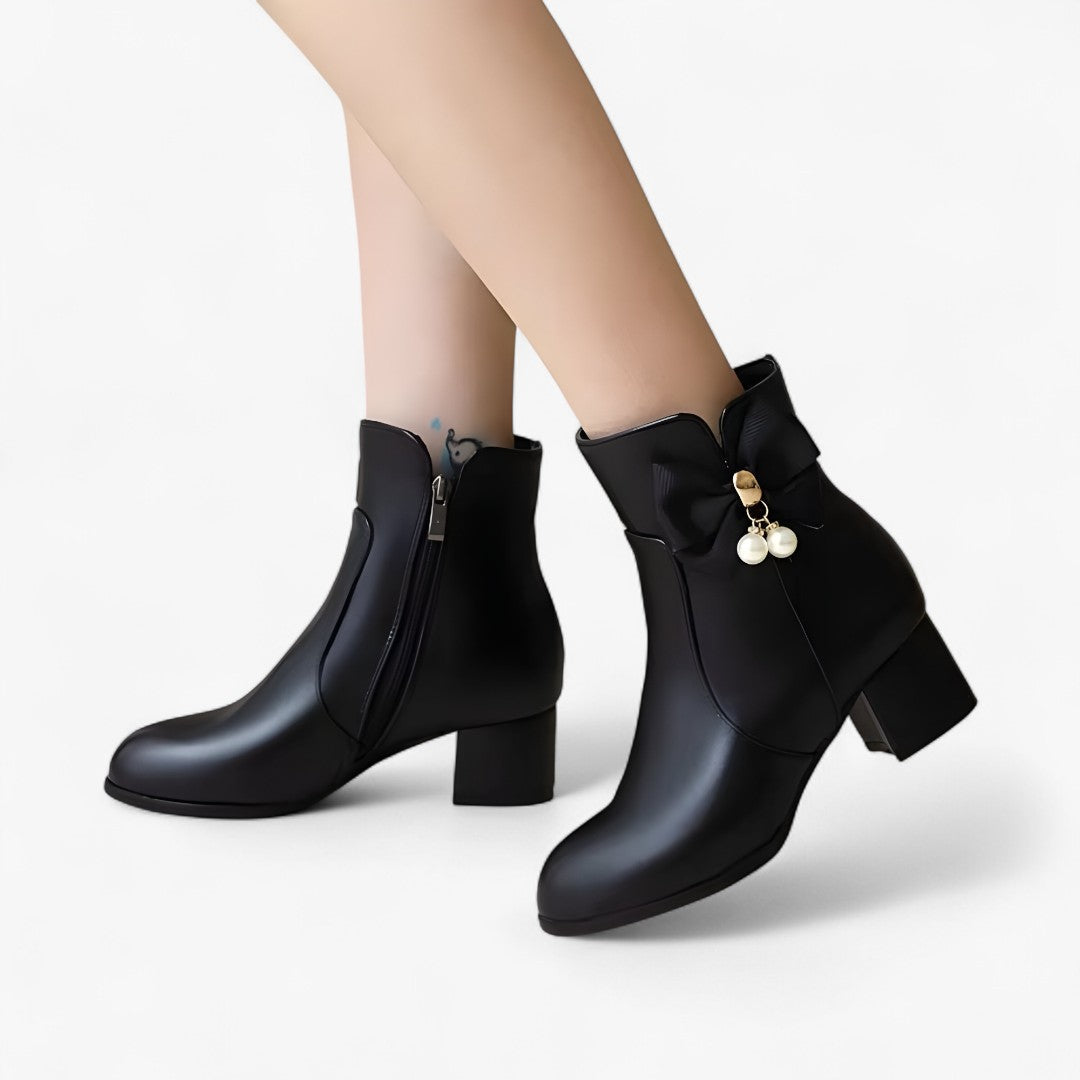 Ankle Boots with Bow and Heel for Large Sizes