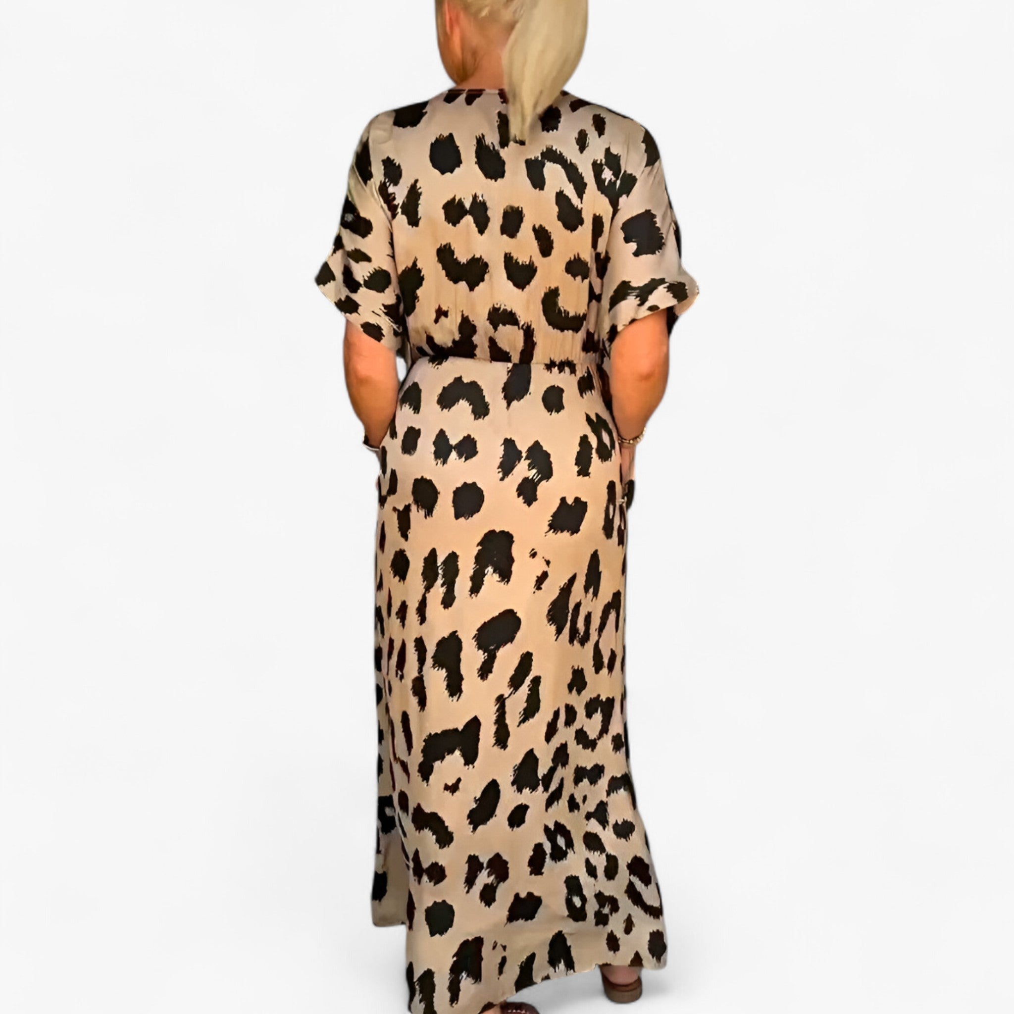 Women's Carmen Leopard Print Maxi Dress
