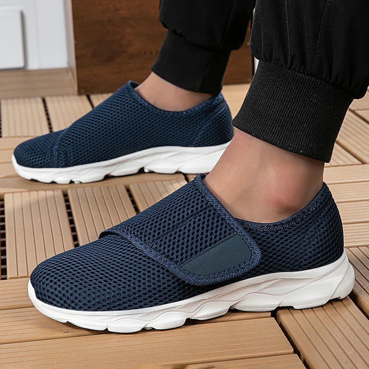 : Anna | Soft Comfortable Orthopedic Shoes in Blue van Paper Favor