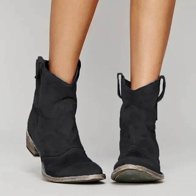 Trina Retro Ankle Boots - Vintage-Inspired, Timeless Style