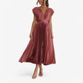 Women's Maxi pleated dress - Elegant and comfortable