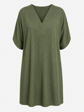 Rachel| V-Neck Casual Mini Dress — Effortless Everyday Chic