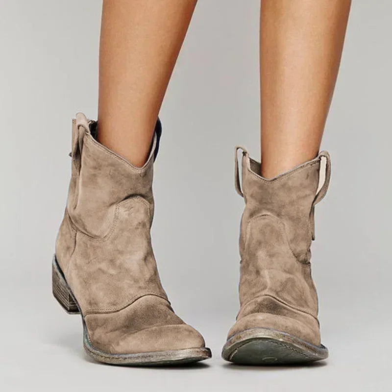 Trina Retro Ankle Boots - Vintage-Inspired, Timeless Style