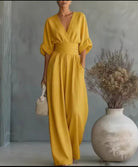 : Risel - Jumpsuit to Feel Comfortable and Polished on Your Day. in Mustard van Paper Favor