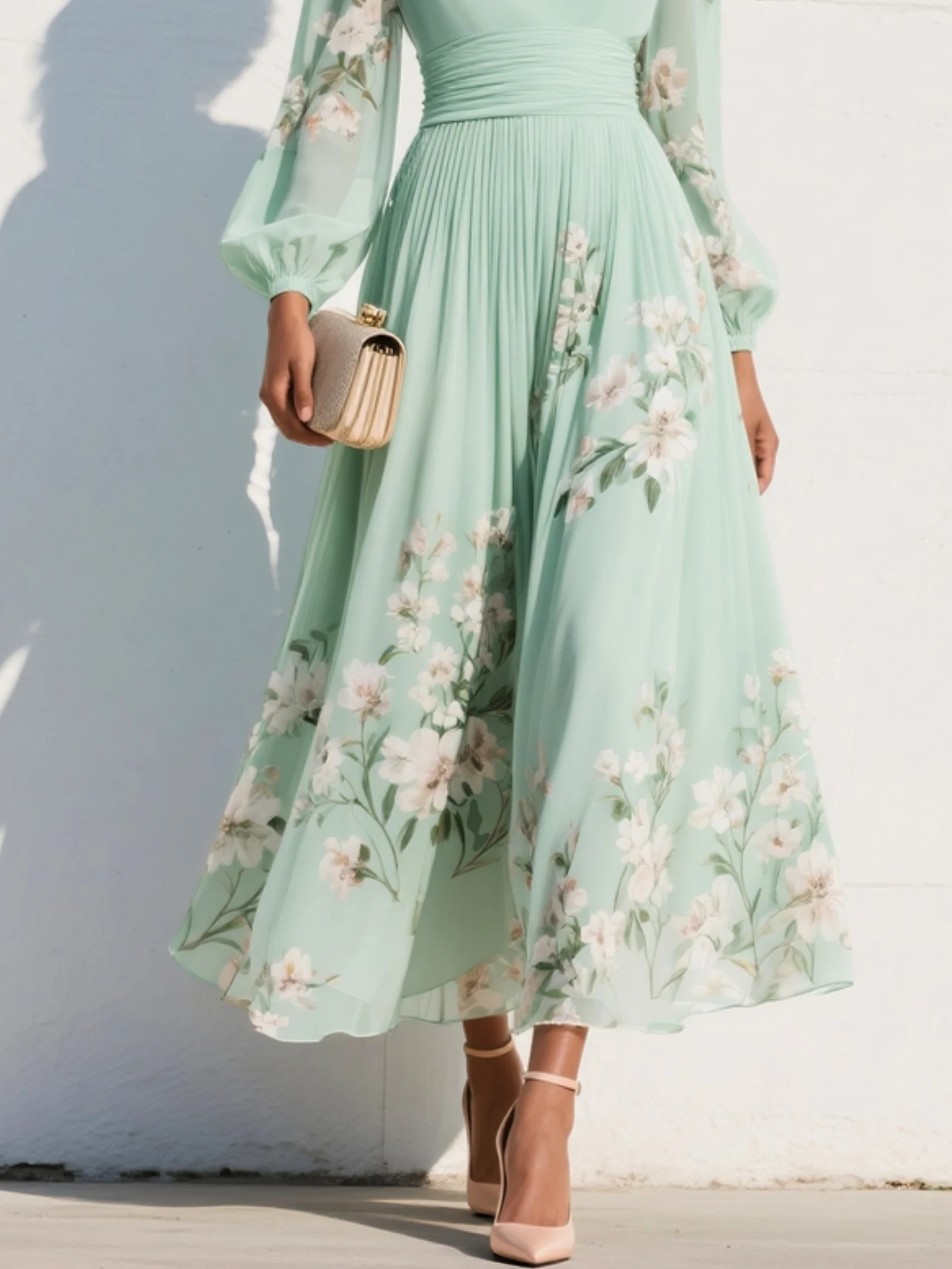 : Odelia - Floral Midi Dress in van Paper Favor