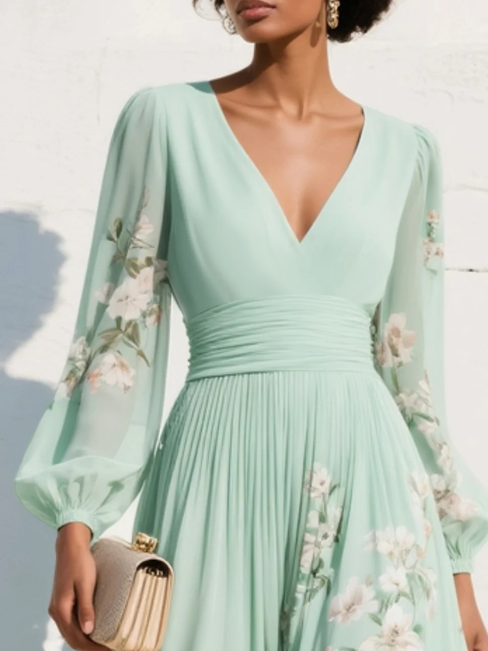 : Odelia - Floral Midi Dress in van Paper Favor