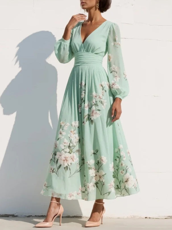 : Odelia - Floral Midi Dress in van Paper Favor