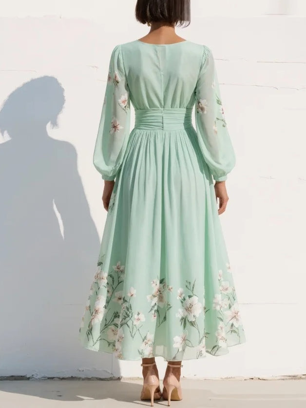 : Odelia - Floral Midi Dress in van Paper Favor