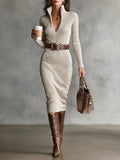 Women's Luxe Ribbed Knit Dress