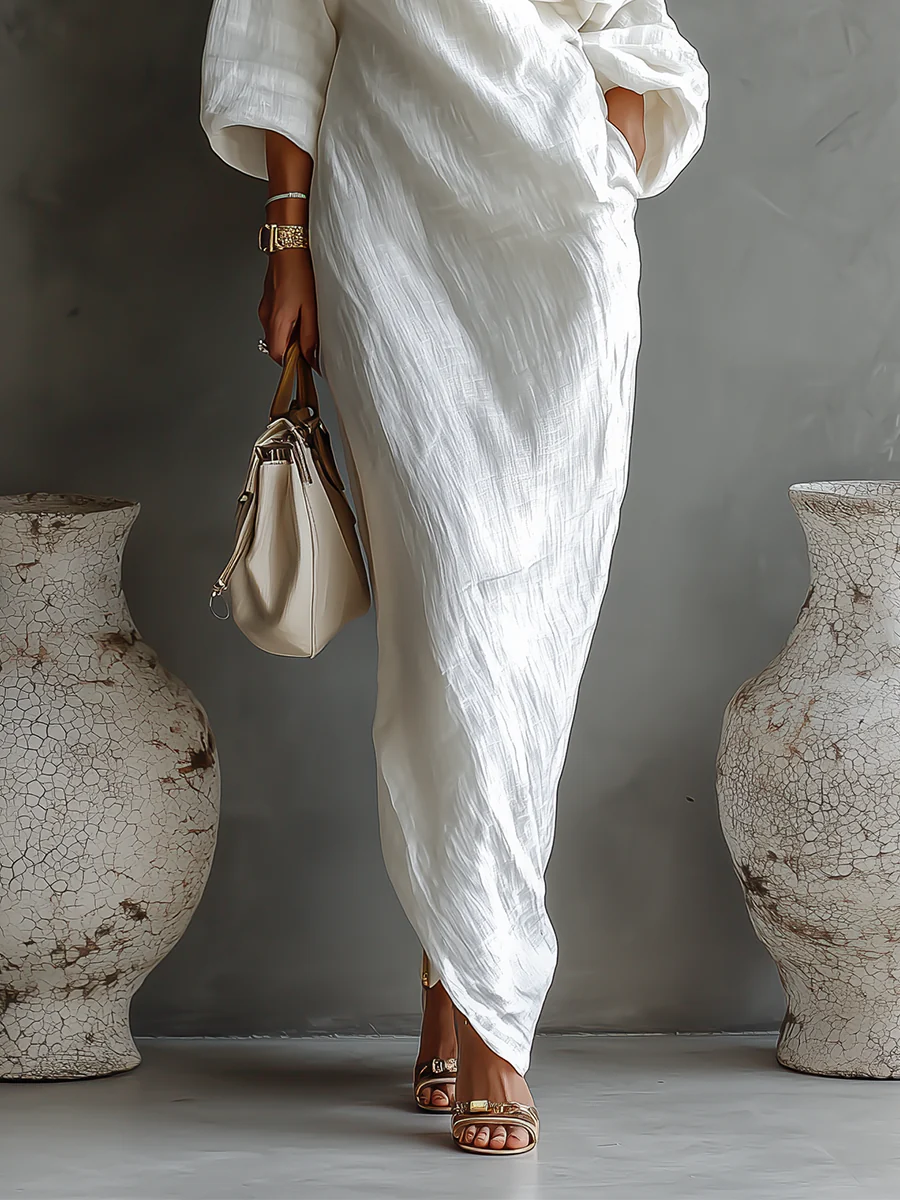 : Nelle™ Elegant Maxi Dress in van Paper Favor