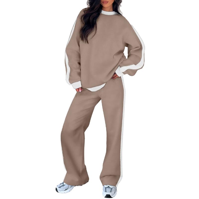 SANDI Cozy 2-Piece Lounge Set: Soft Sweatshirt & Straight-Leg Pants