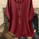 : Sienna™ | Effortless Summer Top in Burgundy van Paper Favor