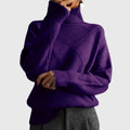 Addison Modern Geometric Turtleneck Sweater – Sleek Knit, Bold Geometry
