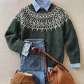 Women's Timeless Vintage Knit Sweater - Elegant, Cozy & Classic