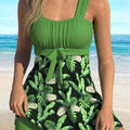 Women's Nora Plant Print Tankini Set – Colorful Botanical Swimwear