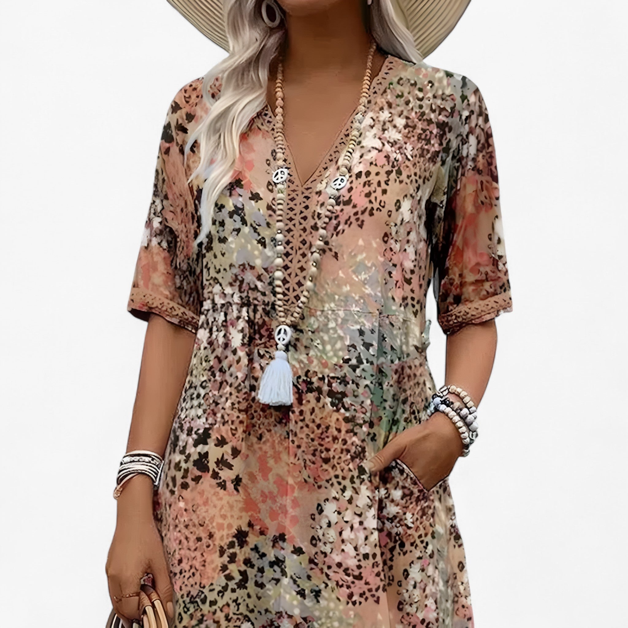Dress with floral print