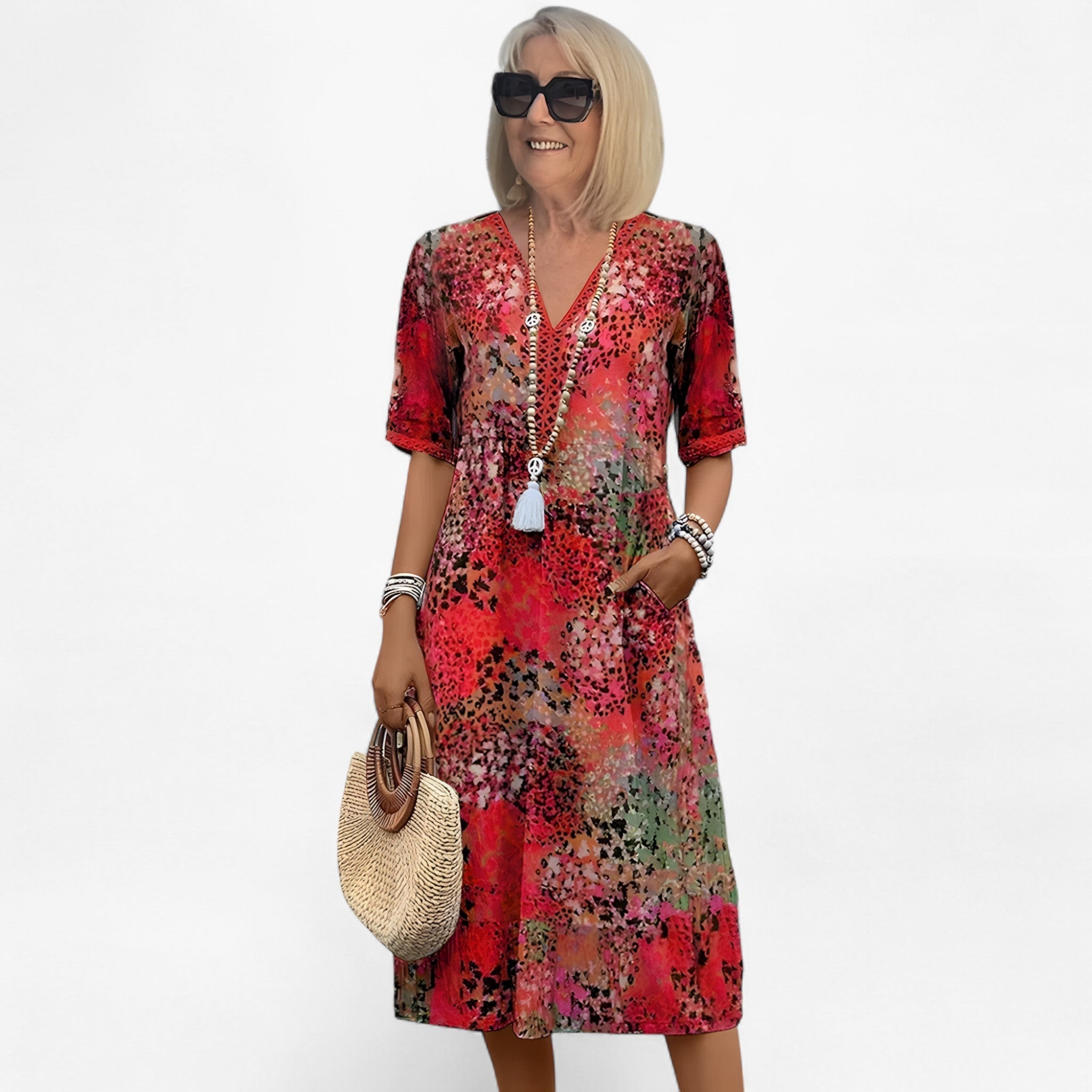 Dress with floral print