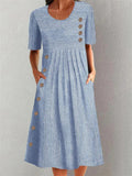 Women's Chic Striped Midi Dress