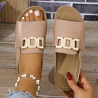 Shoes > Sandals : Comfy Buckle Sandals in Pink van Cow Clothing