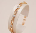 Elegant Golden Zirconia Bracelet with Sparkling Shine