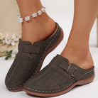 : Breathable Everyday Flats in Coffee Brown van Cow Clothing