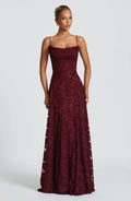 Women's Elegant Lace Corset Maxi Dress – Timeless Glamour in a